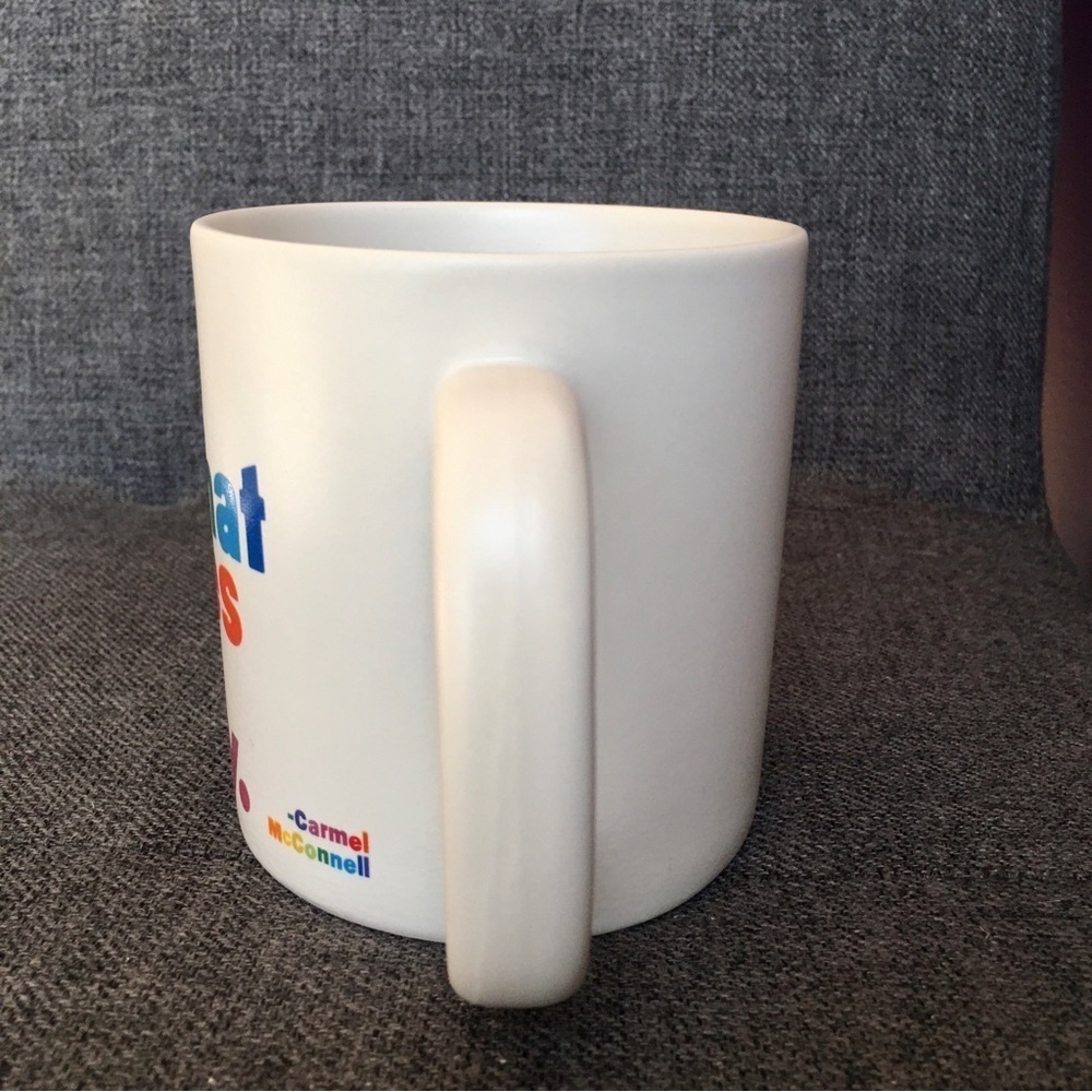 “Do more of what makes you happy.” Colorful Coffee Mug, White, 15 oz - Picture 6 of 15